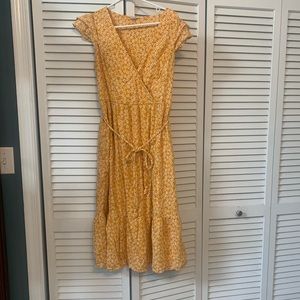 Yellow Floral Summer Dress